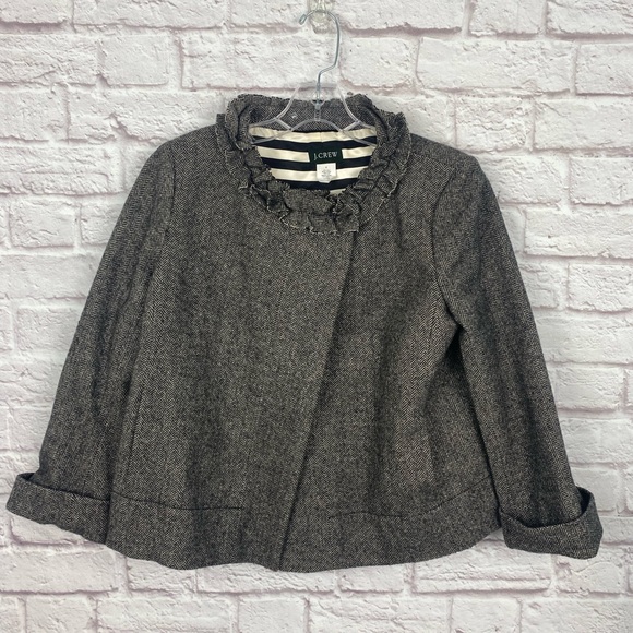 J. Crew Tweed Wool Jacket Size 8 - Picture 1 of 8